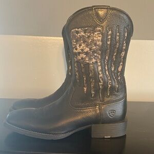 Ariat Black and Brown Western Boots